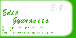 edit gyurasits business card